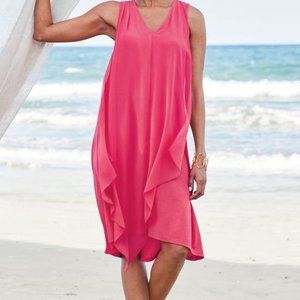 Soft Surroundings Amalfi Lipstick Pink Dress